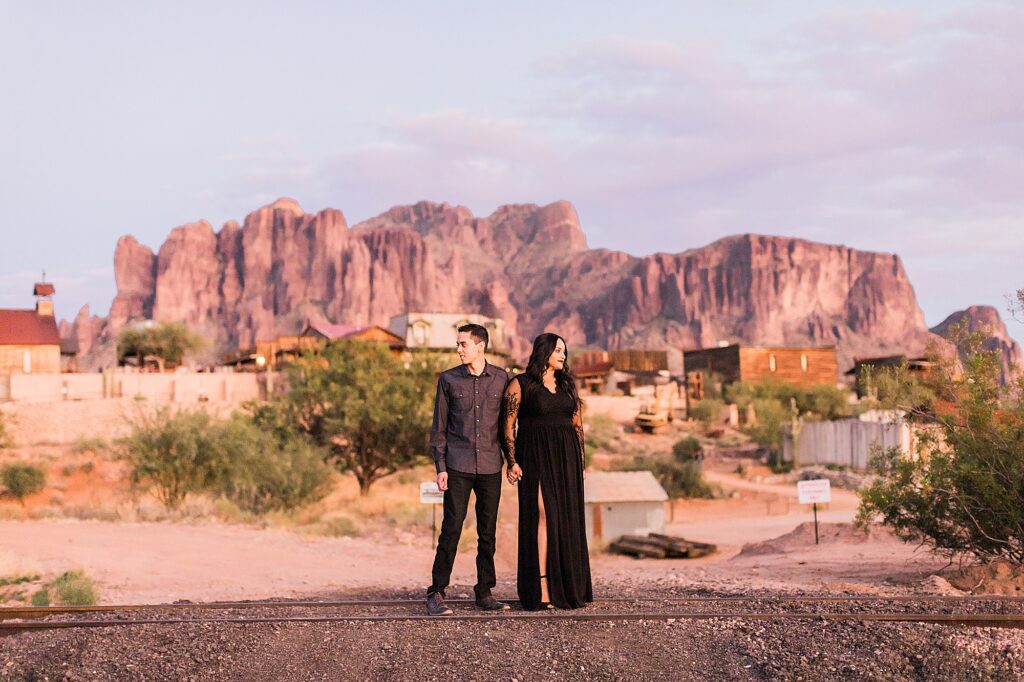Goldfield Ghost Town Couples Anniversary Engagement Photography Arizona