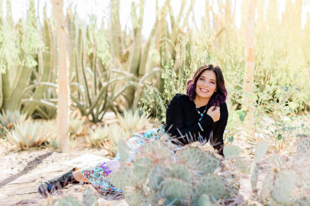Moriah Arthur Desert Botanical Garden Lifestyle Headshot Portrait Session Gilbert Photographer Gilbert Photography Prickly Pear Photography LLC