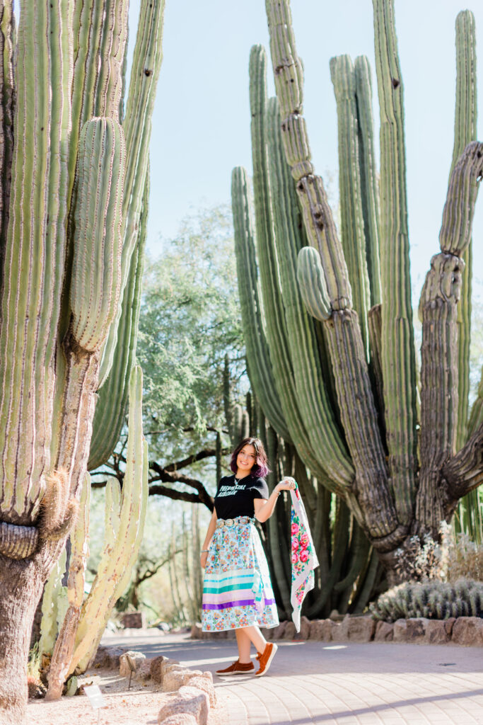 Moriah Arthur Desert Botanical Garden Lifestyle Headshot Portrait Session Gilbert Photographer Gilbert Photography Prickly Pear Photography LLC