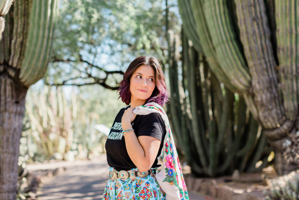 Moriah Arthur Desert Botanical Garden Lifestyle Headshot Portrait Session Gilbert Photographer Gilbert Photography Prickly Pear Photography LLC