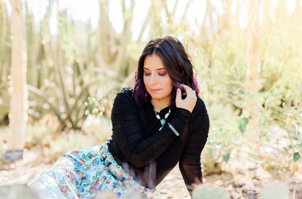 Moriah Arthur Desert Botanical Garden Lifestyle Headshot Portrait Session Gilbert Photographer Gilbert Photography Prickly Pear Photography LLC